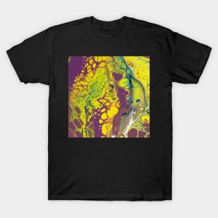 Wild Purple and Yellow, Acrylic Organic Textures - WelshDesignsTP001 T-Shirt